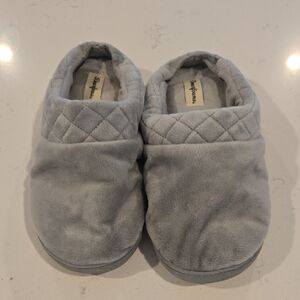 Dearfoams Gray Quilted Slippers In Medium Size 7 -8